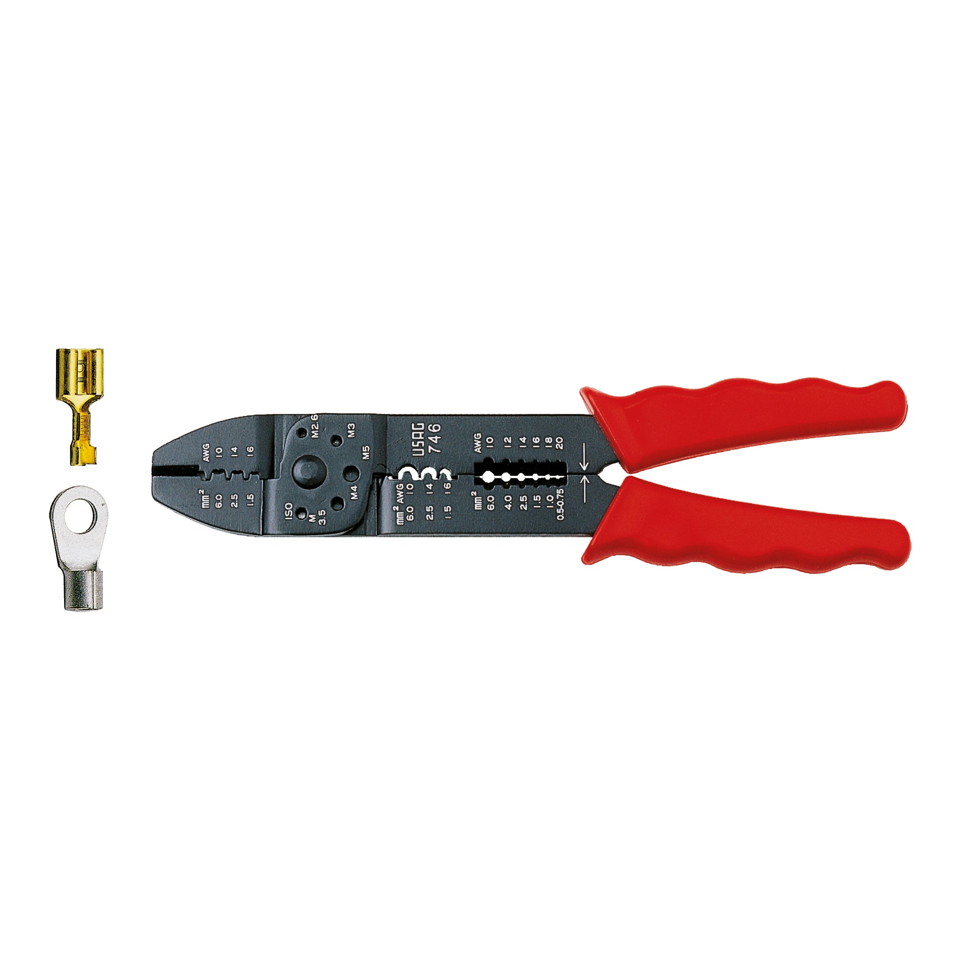 746 - Pliers for non-insulated open and closed terminals - Usag - U07460001 746 - Pliers for non-insulated open and closed terminals - Usag - U07460001